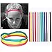 Produktbild 12 Stück Sport-Stirnbänder Slim Haarband, elastisch, rutschfest, dünne dünne dünne Bänder mit Silikon gefüttertes Schweißband für Damen und Herren, Stirnband für Leichtathletik, Yoga, Golf, Laufen