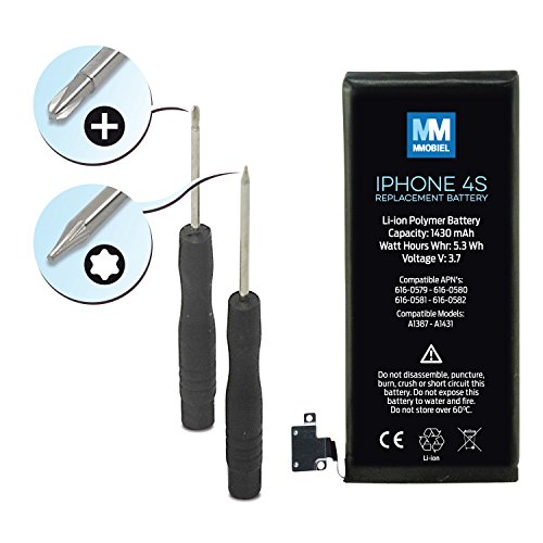 Battery for Iphone 4s 3,7v 1430 mAh 5.30 Whr incl. discount