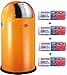 Produktbild Wesco Set Pushboy 50-Liter Mülleimer orange + 56 Stück optimal passende Müllbeutel