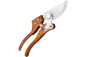 MIJOVA Secateurs, Pruning Shears for Gardening Heavy Duty with Rust Proof Stainless Steel Blades, Best Hand Pruners Garden Shears Ergonomic Gardening Tools (MJ005)