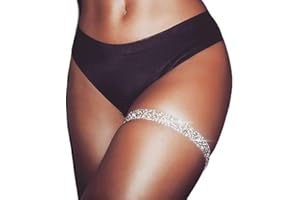 Zookey Strass Scintillant Jambe Cuisse Chaîne Argent Jambe Chaîne Discothèque Rave Corps Chaîne Bijoux pour Femmes et Filles