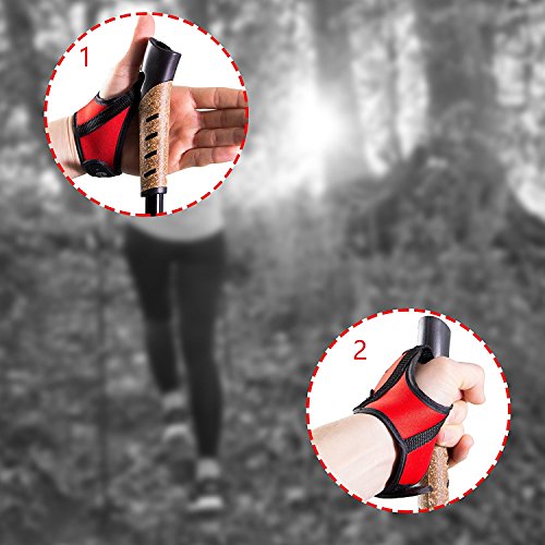 Nordic Walking Stöcke Classic Teleskop Verstellbar inkl. Nordic Walking App Wanderstöcke mit Anti-Shock Dämpfung - 4