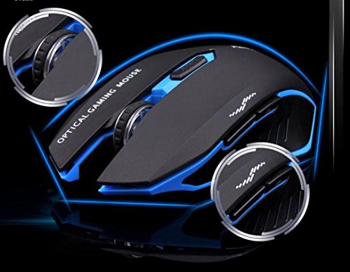 Zolimx 2.4G Wireless Gaming Tastatur und Maus Set nach Multimedia Computer Gamer (Blau) - 6