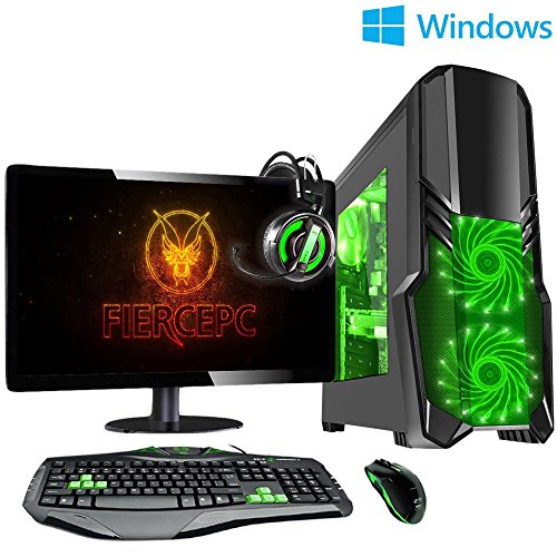 Fierce ULTRA SCHNELLE Zweikern Familie Gaming PC - Windows 10 - 3.9GHz AMD A-Series A4-6300 - Gaming, Büro, Familie PC - (WIFI, 16GB RAM, 1TB Festplatte, R7 Serie Grafik) - 221903