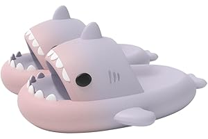 SISTTKE Chanclas de Playa para Niña Niño Pantuflas de Tiburón Zapatillas de Ducha Antideslizante Zapatos de Piscina Sandalias Ligero Verano Shark Sliders Slippers
