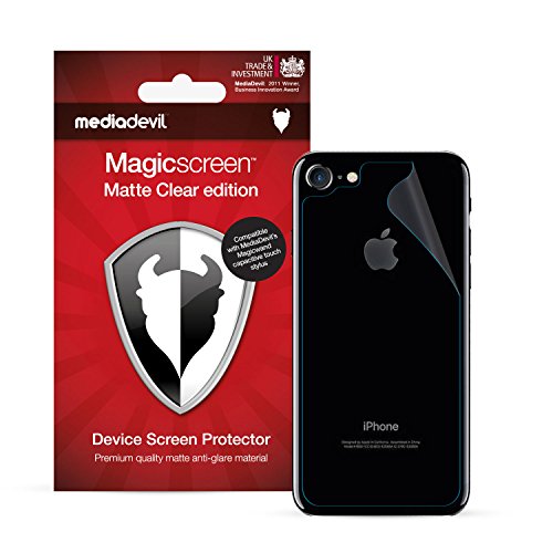 [2-Pack] Apple iPhone 8 / iPhone 7 Back (Rear) Screen Protector, MediaDevil Magicscreen Matte Clear (Anti-Glare) Edition - (2 x Back Protectors)