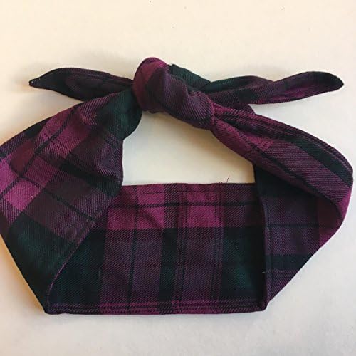 Pink Tartan Baby Headband Newborn Bunny Bow Knot Turban Headband Hairband Headwrap Headwear for Photography Props Costume Party