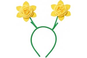 Beyond Happy Wales Rugby Novelty Daffodil Headband - Welsh Rugby & Football Support, Yellow Cymru Daffodils Headdress