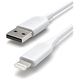 Amazon Basics - Cavo di ricarica USB-A a Lightning, certificato MFi, serie Advanced, per iPhone, bianco, 0.9 m, confezione da