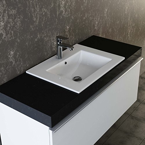 VILSTEIN© Keramik Einbau-Waschbecken Einsatz-Waschbecken Waschtisch Becken Handwaschbecken 60 cm