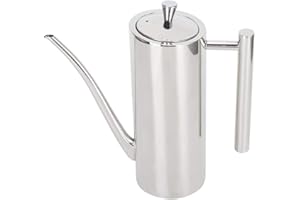 VIKYE Vaso per olio, acciaio inossidabile a prova di perdite Contenitore per bottiglie in vaso per olio Contenitore per condimenti Utensile da cucina Design dell'impugnatura Conforme all'ergonomia(0.7L)