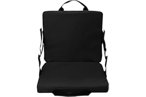 TREETDOBV Sedili da Stadio Portatili, Sedia con Cuscino per Sedile da Stadio con Supporto per la Schiena, Sedia da Stadio Pieghevole, Sedile da Stadio Riscaldato, Sedia da Campeggio Pieghevole per(nero)