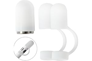Sughug Tappo Magnetico di Ricambio (1 Pezzi, Bianco) e Contenitore di Ricambio Tappo Holder per Apple Pencil (2 Pezzi, Bianco),Compatibile con Apple Pencil di Prima Generazione/Apple Pencil 1.