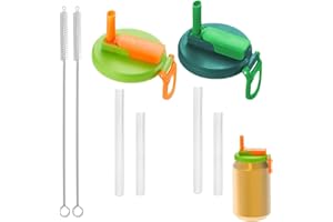 BOPRKTM 2 Stück Dosendeckel mit Strohhalm Can Covers With Straws Deckel für Energy Dosen mit Strohhalm Getränkedosen Deckel für Dosen Auslaufsicherer wiederverwendbarer Silikon-Dosenverschluss