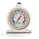 centigrades y Fahrenheit. homiki termómetro de horno para colgar o con soporte para horno o olla a presión de acero inoxidable de calidad de alta precisión reloj alimentos