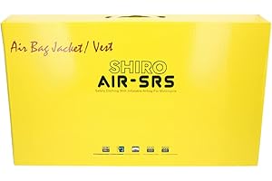 SHIRO HELMETS Chaleco Airbag Marca Shiro Profesional para Motocicleta, Chaleco Airbag con Tira Reflectante para Motocross, Chaqueta Airbag Moto, Protege Espalda, Cintura, Caderas, Vértebras TALLA