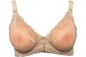 MEYOO Breast Form Bra & Breast Inserto de Silicona para Trajes Cosplay Mastectomy Crossdresser, Transgender Nipple
