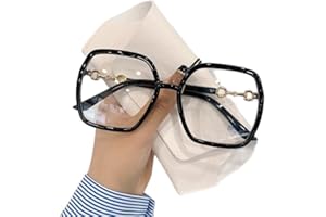 NOVESIXTDAT Lunettes de Lecture surdimensionnées for Femme, Miroir Plat Extra Large, Lecteur carré bloquant la lumière Bleue, Lunettes Anti-éblouissement (Color : Black, Size : +3.00)