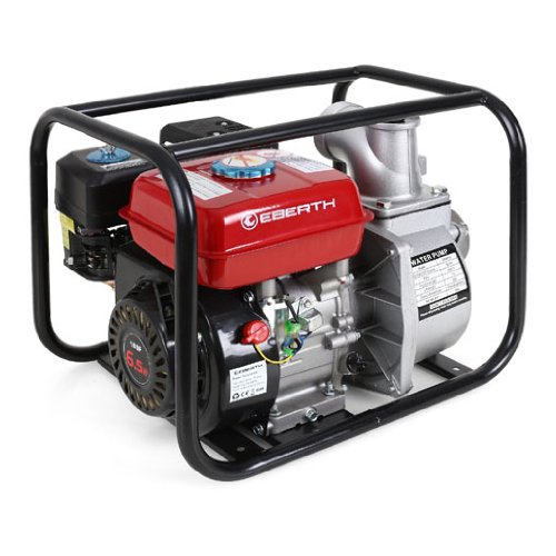 EBERTH 3″ Benzin Wasserpumpe Motorpumpe Gartenpumpe (60.000 l/h, 6,5 PS Benzinmotor, 3 Zoll Anschluß, Förderhöhe max.: 30 m, Ansaughöhe max.: 7 m, Seilzugstart) - 4