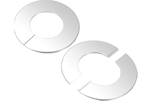 M METERXITY 2-Pack Wall Split Flange, for 2.8 Inch/70mm OD Pipe 304 Stainless Steel Escutcheon Plate Round Self-Adhesive Plumbing Cover Plates for Water Pipe/Faucet