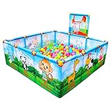 【Parque de juegos para niños】 Esta linda valla de seguridad creará un ambiente cálido y cómodo para su bebé.Conveniente para la interacción entre padres e hijos y diversión.