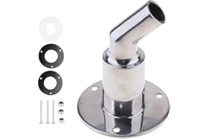 ADDLIVE Thru Hull Exhaust Skin, 24mm Stainless Steel Thru Hull Exhaust Fittings, 316 Stainless Steel Diesel Heater Exhaust Pipe for Diesel Parking Heaters Car Truck Boat