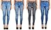 JAMES SCOT- Printed Pattern Ankle Length Stretchable Slim Fit Multicolour Denim Type Printed Jegging For Women