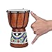 Produktbild Hand bemalt Djembe Trommel Holz Ziegenfell Professional Materialien Classic Malerei West Afrikanische Bongo Trommel für Kinder Kid toys-11.81 Zoll * 15,2 cm, 10,2 cm