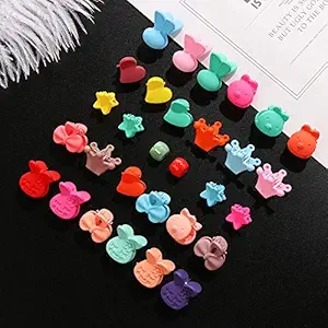 Big Box Mix Design Mini Hair Claw Clip For Baby Girls (Random Colour) 12 Pieces