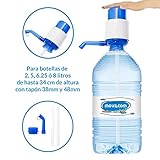 Tan solo habrá que poner el dispensador MovilCom en la abertura de la garrafa bombear el agua con la palma de la mano y degustarla. La solución cómoda y eficaz para servir agua sin tener que manipular pesadas garrafas. Tan solo hace falta montar junto la garrafa con grifo y Bomba de agua manual compatible con PET botellas de:2 5/ 3/ 5/ 8 y 10 Litros. Ideal para su uso en casa jardín fiestas oficina camping eventos deportivos obras, camper furgoneta etc.