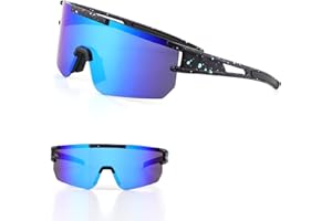 WDJLNZB Lunettes de Soleil de Sport pour Homme et Femme, Lunette de Cyclisme Polarisées, Lunette Velo Route, Lunette Sport Homme Femme, pour la Course à Pied, la Pêche, les Sports de Plein Air