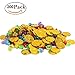 Produktbild Cusfull 100 x Goldmünzen aus Plastik +100 x Mehrfarbige Acrylic Diamanten, Piraten Gold Taler Party Mitgebsel Kinder Geburtstag Spielzeug