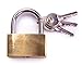 Produktbild Schloss Messing Vorhängeschloss 40mm Bügelschloss mit drei Schlüsseln verchromte Bügel 6mm