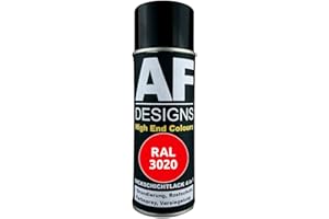 Alex Flittner Designs Peinture antirouille 4 en 1 RAL 3020 Rouge signalisation Métal Spray de protection contre la rouille en aérosol