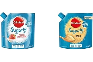 Canderel Sugarly Edulcorant Poudre Cristallisée à Base de Sucralose, 250g & Canderel, Sugarly Roux – Alternative au sucre roux – 200g