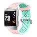 Produktbild KINGKO Leichtes gelüftetes Silikon perforiertes Zubehör Sport Bänder für Fitbit Ionic 145-210mm (Rosa)