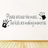 Cute Quote Sticker With Two Hands Print Pattern Wall Stikcers DIY Removable Art Vinyl Quote Wall Sticker Decal Mural Home Room D¨¦cor