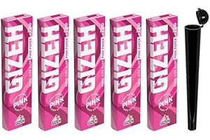 ‎DHOBIA Gizeh All Pink King Size Slim Papes + Tips Inklusive J-Tube und Gratis Crystal Balls (5)