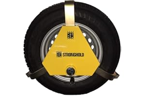 MAYPOLE Stronghold Apex 15 Inch- 18 Inch Triangular Wheel Clamp Suitable for Caravans, Trailers, Horse Boxes, Vans and Motorhomes Tyre Width 205-225 mm Diameter 618 mm - 818 mm Sold Secure Gold Standard