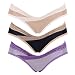 Intimate Portal Women Under the Bump Maternity Lace Knickers 3-Pk Purple Black Beige XL
