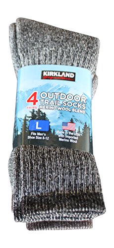 Preisvergleich Produktbild Kirkland Signature – Socken, Merinowolle-Mischung, 4 Paar