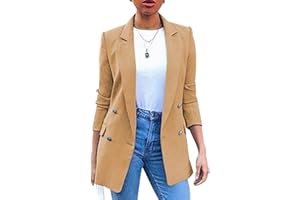 OADOBKICE Blazer Manga Larga Mujer Blazer Casual Mujer Blazer Negro Traje Talla Grande Mujer Fitness Blazer Regular Cardigan Slim Fit Blazer Original Mujer Blazer Primavera Blazer