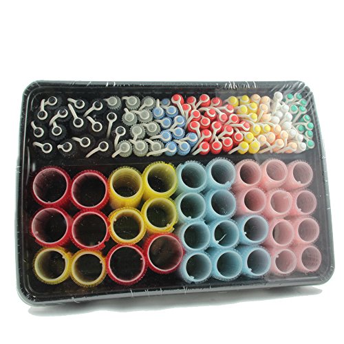 Preisvergleich Produktbild 143tlg. Wickler Sortiment Haftwickler + Kaltwellwickler