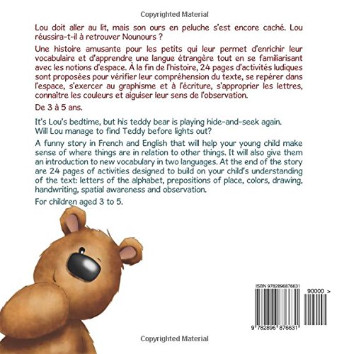 Book's Cover of Où te caches-tu, Nounours ? - Where are you hiding, Teddy? (livre et cahier d'activités bilingues Français - Anglais)