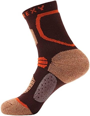 REXY Men's Nonslip Atheltic Performance Socks 10-11 Brown