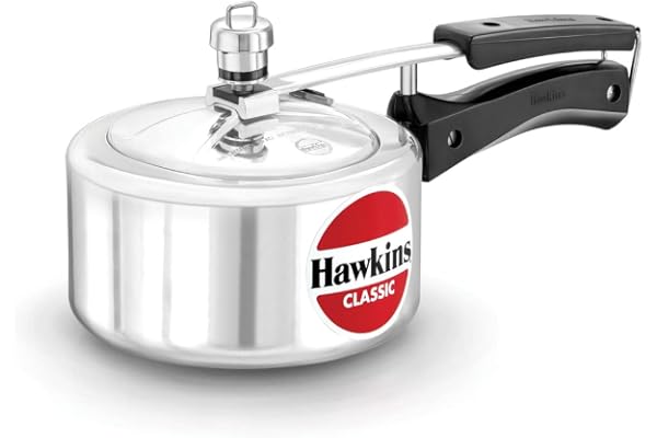 Hawkins Classic 1.5 Litre Pressure Cooker | Straight Body | Gas Compatible | Ideal for 1–2 persons | ISI Certified | 5 Year G