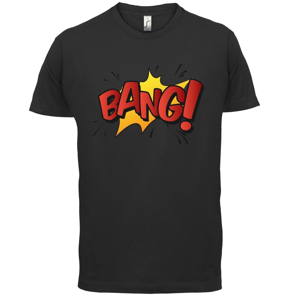Superheld-Bang-Herren-T-Shirt-Schwarz-L