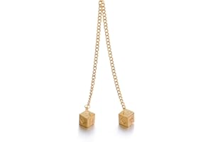 JLZK Han Solo Dice Lucky Charms doré pendentif Cosplay Costumes Prop, le dernier dé Jedi avec Star Wars, lien Keychain Bracelet Collier pour choisir