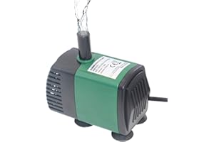 Decdeal 7 W 600 L/H Pompa per acqua sommergibile Mini pompa di fontana pompa dell'acqua ultra silenziosa per acquario, serbatoio dei pesci, laghetto, giardino d'acqua