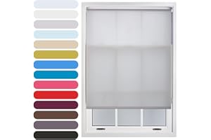 FURNISHED Daylight Roller Blind Trimmable Blinds Window Shade - Easy Install Non-blackout Fabric Complete Roller Blind Kit for Kitchen Living Room Bedroom, Grey, 70W x 165H cm